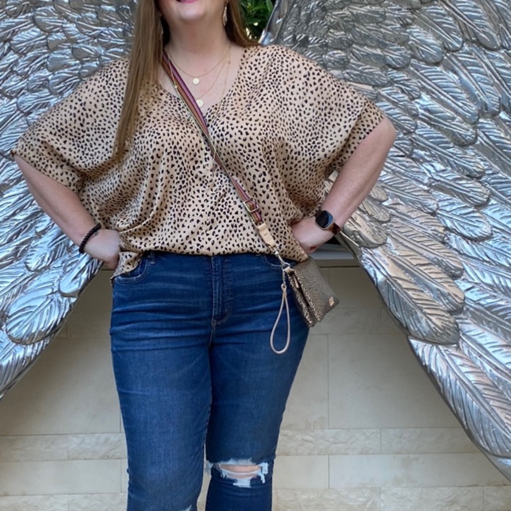 Jodifl Oversized Animal Print Top